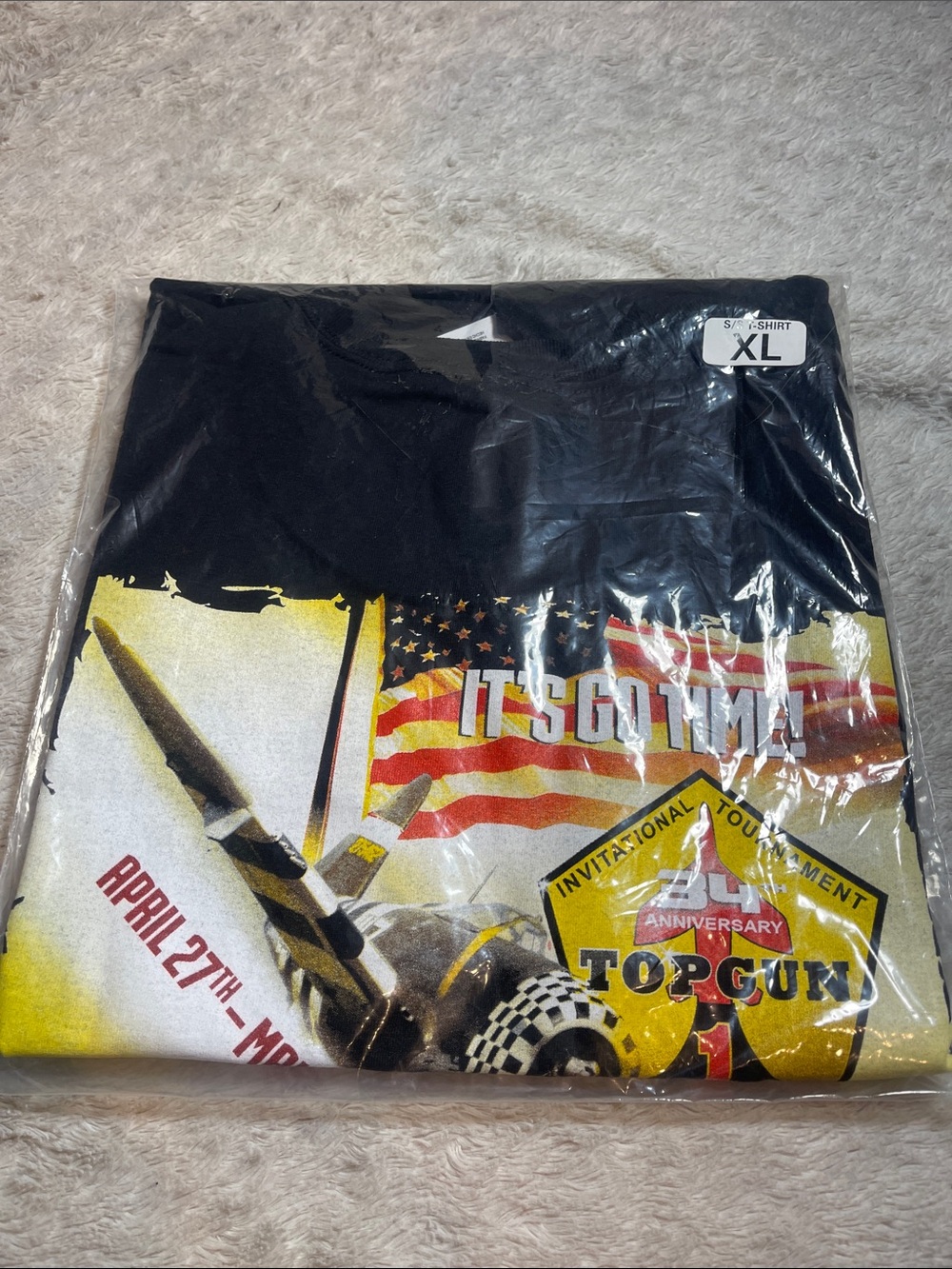 Top gun invitational tournament 34th anniversary T-shirt size extra large NEW